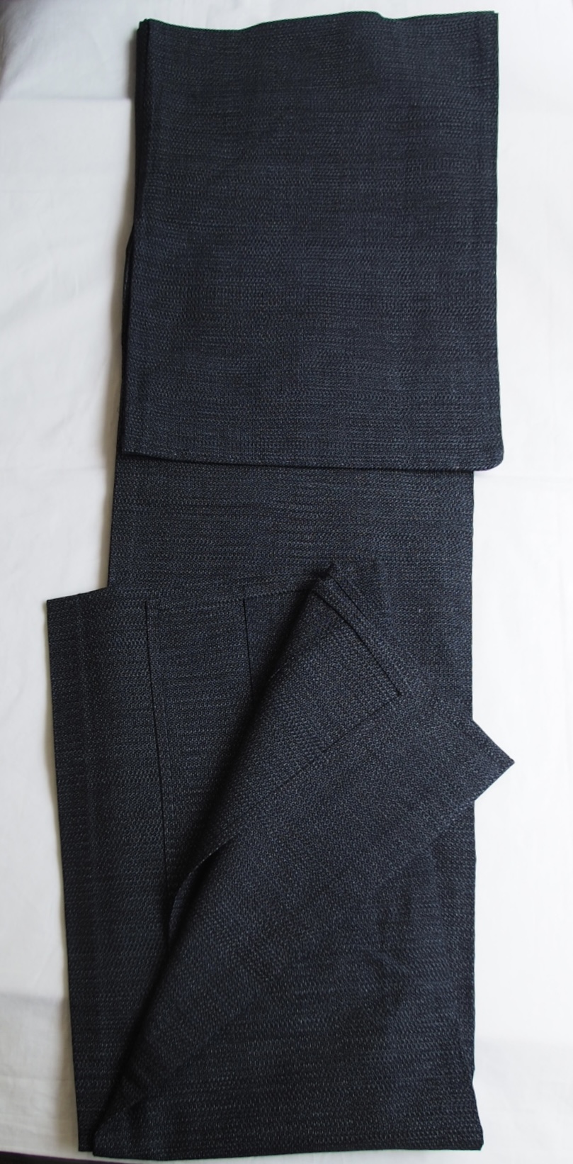 濃藍地亀甲紋木綿久留米絣着物単衣